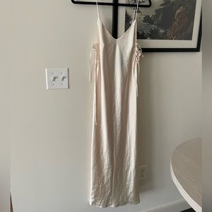 NWT Zara cream slip dress